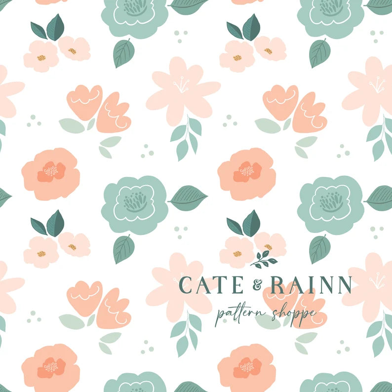 Coral Pink Floral