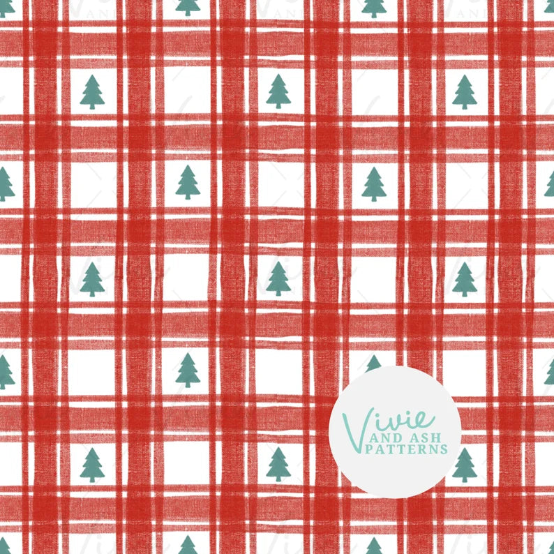 Red Gingham Christmas Tree