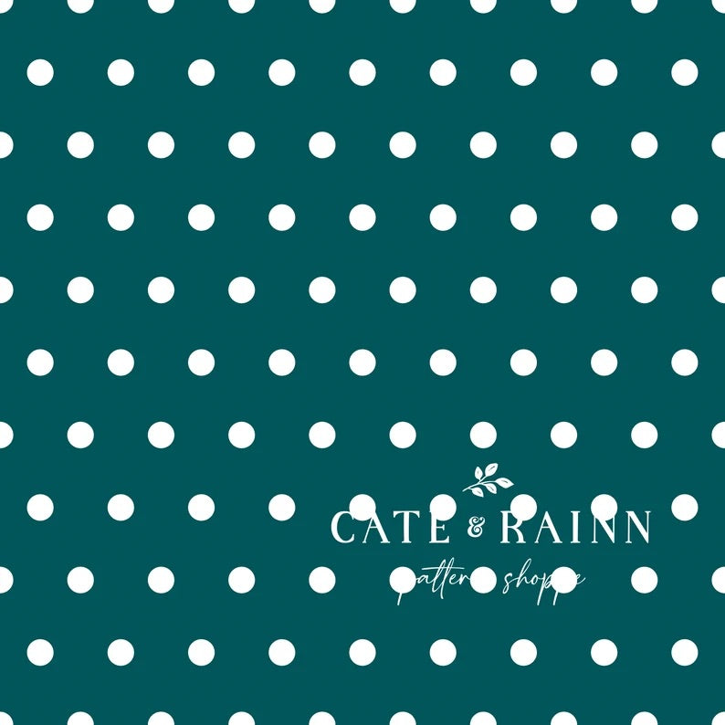 Dark Teal polka dot