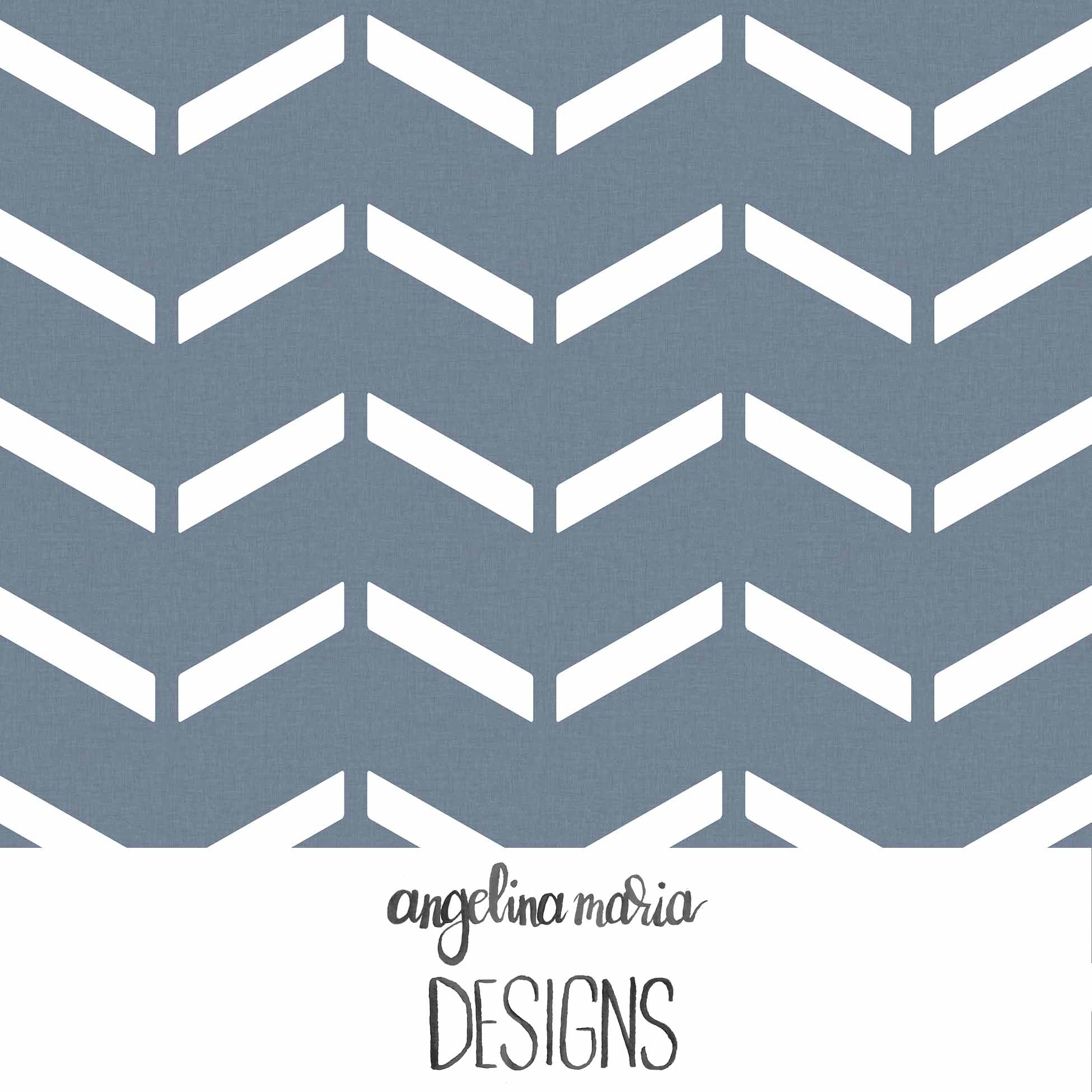 misty blue chevron